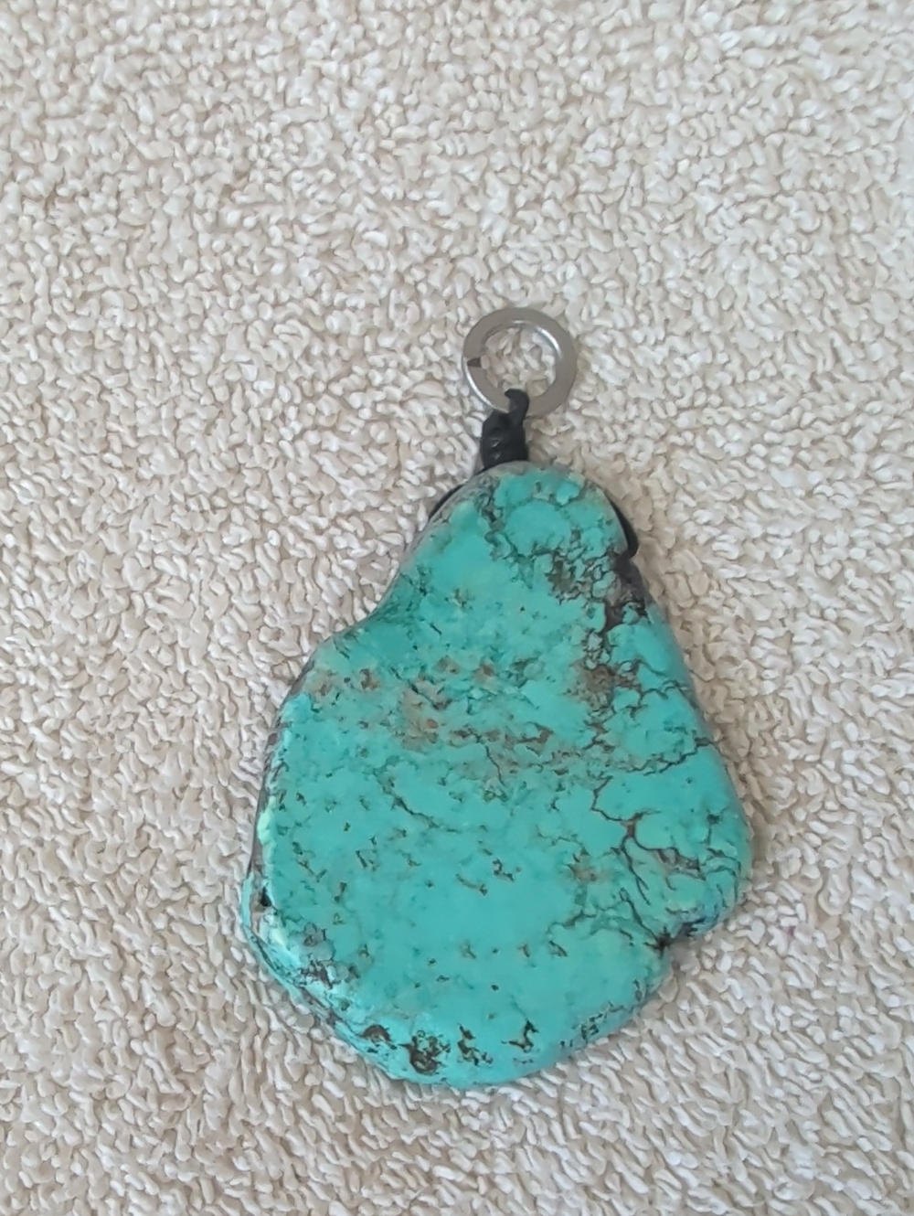 Turquoise Stone Pendant Necklace - Turquoise Blue